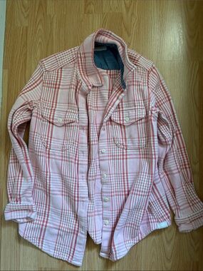 Outerknown Blanket Shirt Pink Plaid
